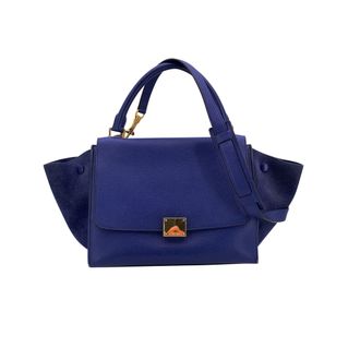 Celine Pre-owned Womens Leather Handbag Trapeze - Blue - One Size