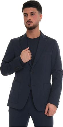 HUGO BOSS Slim-Fit Deconstructed Jas - Heren - Blazers - Blauw - M - Jassen