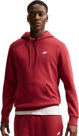 Nike Mens Club Pullover Hoodie - Red/White Size 3XL