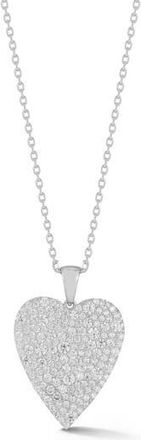 Glaze Jewelry Pav&eacute; Heart Pendant Necklace in Silver at Nordstrom Rack