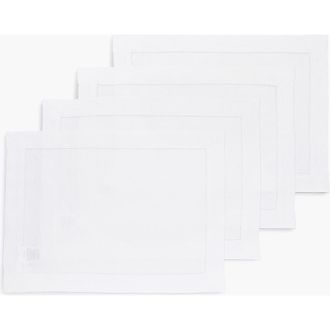 Solino Home Linen Placemats - Classic Hemstitch, 14 x 19 in White at Nordstrom, Size Medium