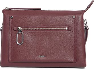 DKNY Nala Faux Leather Crossbody Bag in Aged Wine at Nordstrom Rack