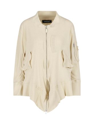 Undercover Asymmetrical Hem Jacket with Utilitarian Pockets