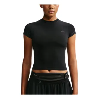 Nike (WMNS) Nike SKIMS Stretch Knit Cropped T-Shirt Obsidian Igneous IU2212-054