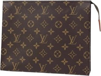 Louis Vuitton Tweedehands Canvas Louis Vuitton tassen - Dames - Vintage Tassen - Bruin - ONE Size - Vintage