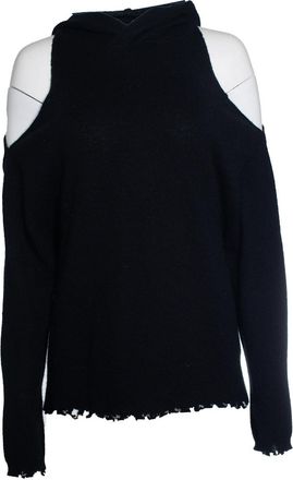 Rta hooded knitwear with open shoulders