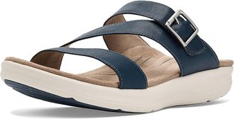 Aetrex Jenny Wedge Sandal Womens Sandals Navy : EU 42 (US Womens 10.5-11) M (B), Leather