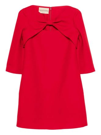 Valentino Garavani bow-detail mini dress - Red
