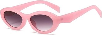 Generic Mens Outdoor Small Frame Sunglasses Commuter Womens Vacation Sun Glasses(Pink)