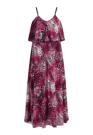 Faina Maxi-jurk met dierenprint Dames roze