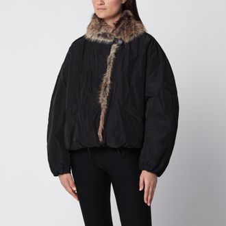 Isabel Marant Black Charone short parka in polyester