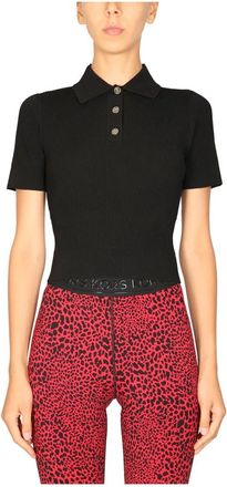 Michael Kors Polo Button Top - Dames - Polos - Zwart - S - Tops