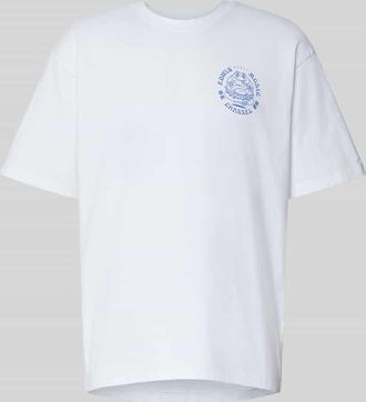 Edwin T-Shirt mit Label-Print Modell EDWIN MUSIC CHANNEL in Weiss, Größe XL