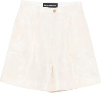 Department Five Pleated Bermuda Chino - Dames - Korte Broeken - Wit - S - Korte Broeken