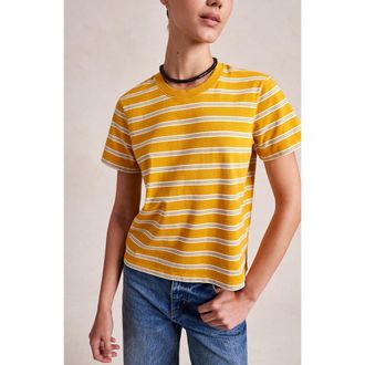 La Ligne Striped Mol Tee in Mustard/ivory/light Blue at Nordstrom, Size X-Large