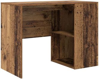 vidaXL Desk with Shelf Old wood 102 x 50 x 75 cm Engineered Wood Vidaxl