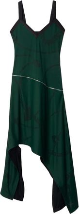 Burberry Asymmetrische maxi-jurk - Groen