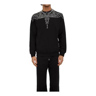 Marcelo Burlon Heren, Sweatshirts & Hoodies, Zwart, Maat: 2XL Katoen