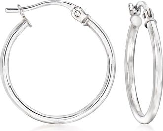 Ross-Simons 14kt White Gold Hoop Earrings