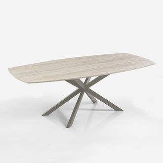 Oresteluchetta Mesa Extensible De Cer&aacute;mica Y Acero 140/200x90 Tuam