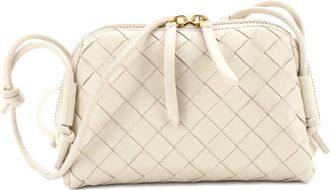 Bottega Veneta Concert Pouch Intrecciato Nappa Mini crossbody bag - Wit