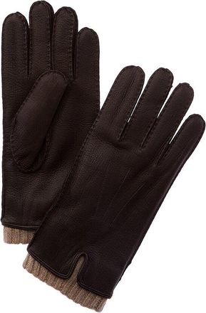 Vince Handsewn Leather & Cashmere Gloves