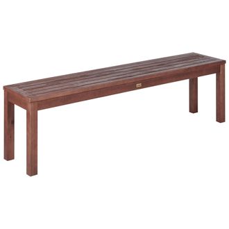 Beliani Beliani - Banco De Jard&iacute;n Asiento Madera De Eucalipto Natural 160 Cm R&uacute;stico Terraza Balc&oacute;n Exterior Tuscania