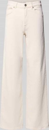 Selected Wide Fit Jeans aus Baumwoll-Mix Modell WIDE BEA-KORI in Offwhite, Gr&ouml;&szlig;e 26/32