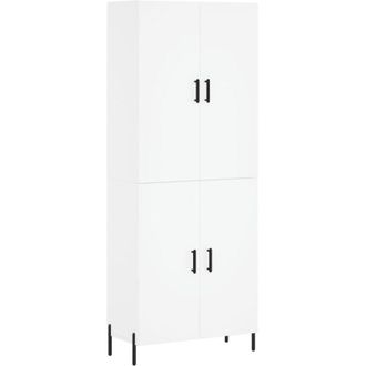 vidaXL Credenza Bianca 69,5x34x180 cm in Legno Multistrato - Vidaxl