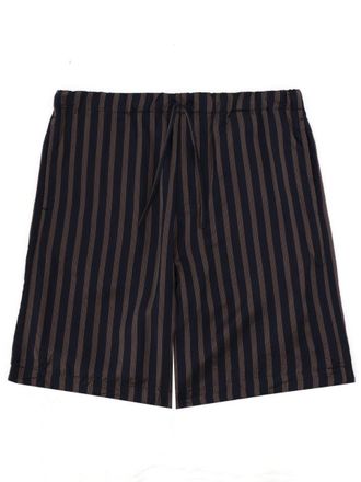 Dries Van Noten Neutrals Piperi Vertical Striped Cupro Shorts