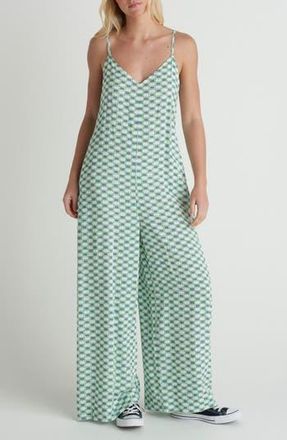 Hurley Venice Check Jumpsuit in Windward Blue at Nordstrom Rack, Size X-Small