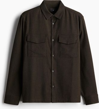 H&M Utility-Overshirt in Regular Fit - Brown