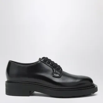 Prada Black lace-up shoes in polished leather