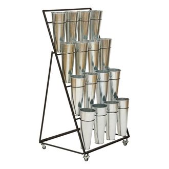 Atmosphera Meika 16 Flores Acero Display H149cm Plata - Atmosphera Cr&eacute;ateur DInt&eacute;rieur