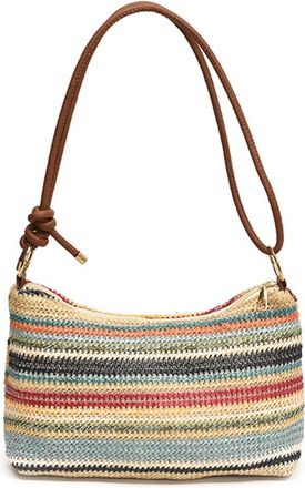 Generic Women Bohemian Straw Shoulder Bag Large Capacity Boho Braided Crossbody Bag Wear Resist Seaside Straw Handbag Shopping Work Date Bag (Multicolor)