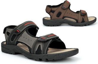 Generic Mens Sandals Mens Touch Fastening Sandals Boys Sandals Mens Summer Sandals Boys Summer Sandals Junior Sandals Sizes 6-12 Touch Fasten Sandals Brown/Bl