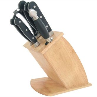 Maestro Juego De Cuchillos, Juego Completo De 8 Piezas En Bloque Con Soporte Maestro Mr-1423