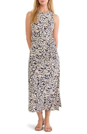 Nic+Zoe Contrast Swirl Sleeveless Midi Dress in Neutral Multi at Nordstrom, Size Xx-Large