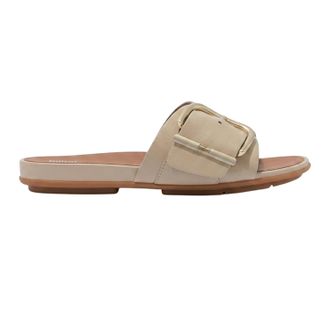 FitFlop Fitflop Womens/Ladies Leather Sliders (Beige) - Size UK 4.5