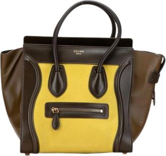 Celine Pre-owned Handbags, female, Yellow, Size: ONE SIZE Pre-owned Vintage Leather Handbag