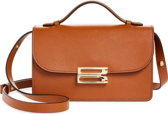 Victoria Beckham The Mini Dorian Leather Shoulder Bag in Tan at Nordstrom
