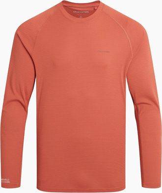 Craghoppers Mens Craghoppers Mens SolarShield+ Nosilife Long-Sleeved T-Shirt - Orange - Size: 38