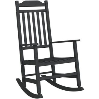 vidaXL Mecedora Negro 65 X 84 X 114 Cm Polietileno Vidaxl