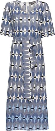 Lorena Antoniazzi Jurk - Dames - Casual kleedjes - Blauw - XS - Katoen - Kleedjes
