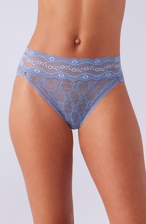 b.tempt'd by Wacoal Lace Kiss High Cut Panties in Country Blue at Nordstrom, Size X-Large