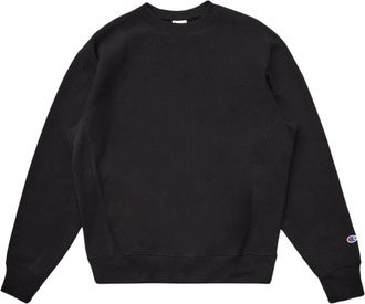 Champion Zwarte Crewneck Sweatshirt met Polslogo - Heren - Sweatshirts - Zwart - L - Hoodies & sweatvesten