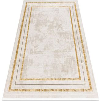 RugsX Rugsx - Alfombra Moderna Duke 51523 Crema / Dorado - Estructura, Estructurada, Muy Suave, Flecos Beige 120x170 Cm
