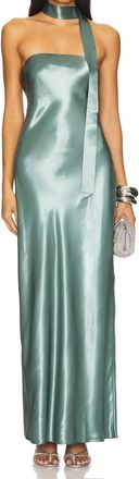 Line & Dot Mariska Strapless Maxi Dress In Green