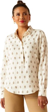 Ariat Womens Pocklington Blouse Long Sleeve in Echoing Motif, Size X-Large, by Ariat