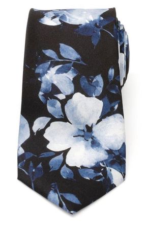 Cufflinks Inc. Painted Floral Navy Silk Tie at Nordstrom